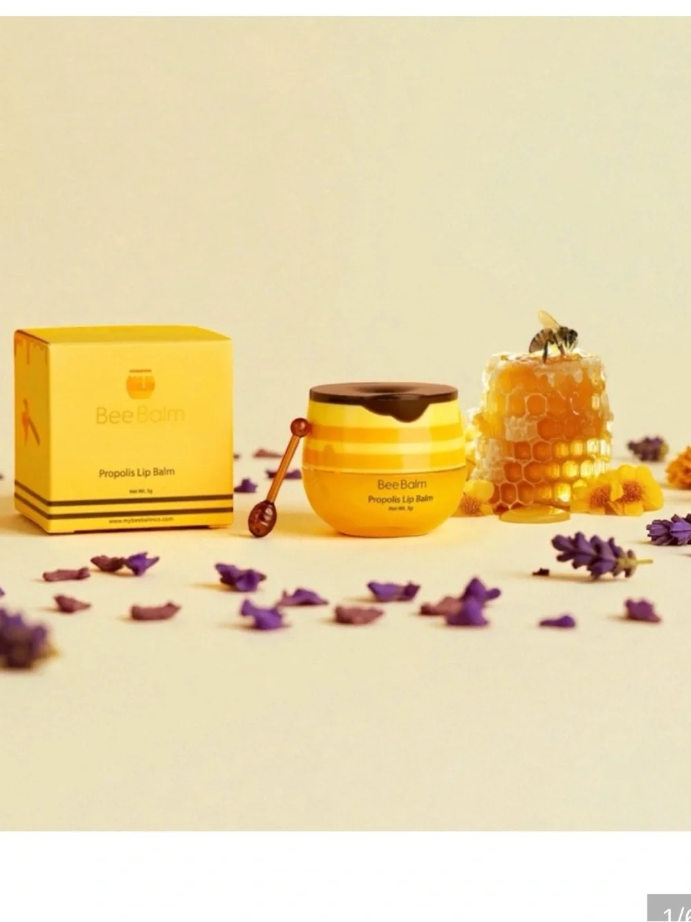 Bee Balm Propolis Lip Balm Honey Vitamin E Moisturizing Lip Treatment